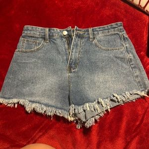 These are from SHEIN.Size med(6) Blue with orangeish/red butterflies.NEVER WORN!